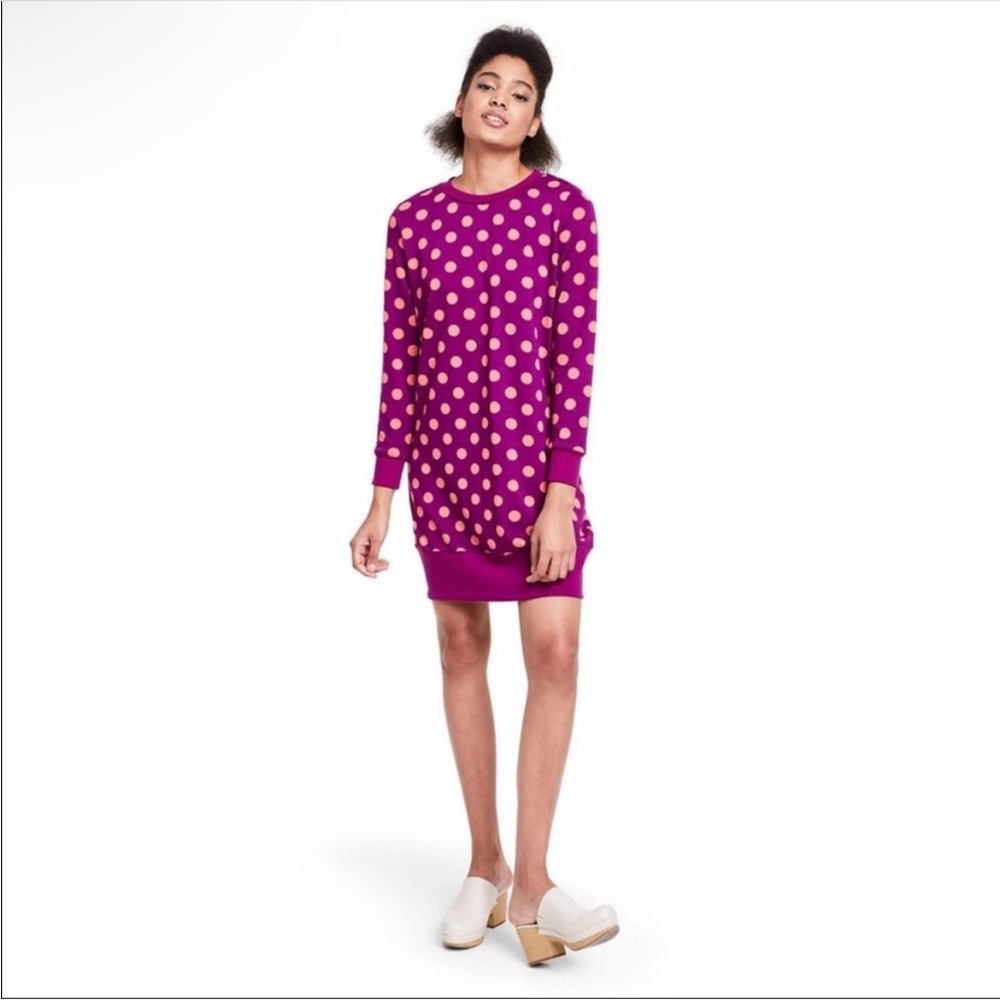 NWT Victor Glemaud x Target Purple/Pink Polka Dot Tunic Dress